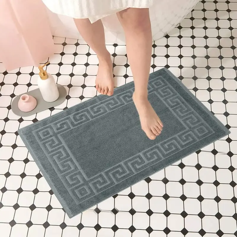 Regular Bath Mat – Soft & Durable (80% Cotton, 20% Polyester) - Grey
